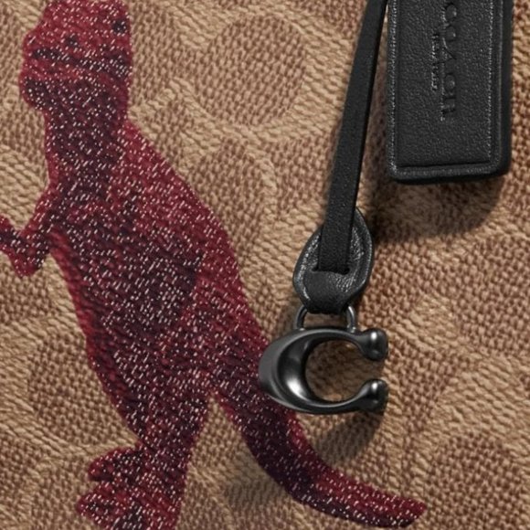 Rare NWT Coach Rexy Dreamer 21 Signature Canvas Jianguo Artists Leather Motif - Picture 11 of 11